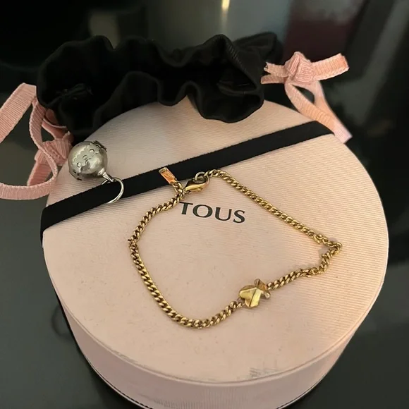 TOUS silver vermeil bracelet bear motif 7 inches lobster clasp - Picture 8 of 12